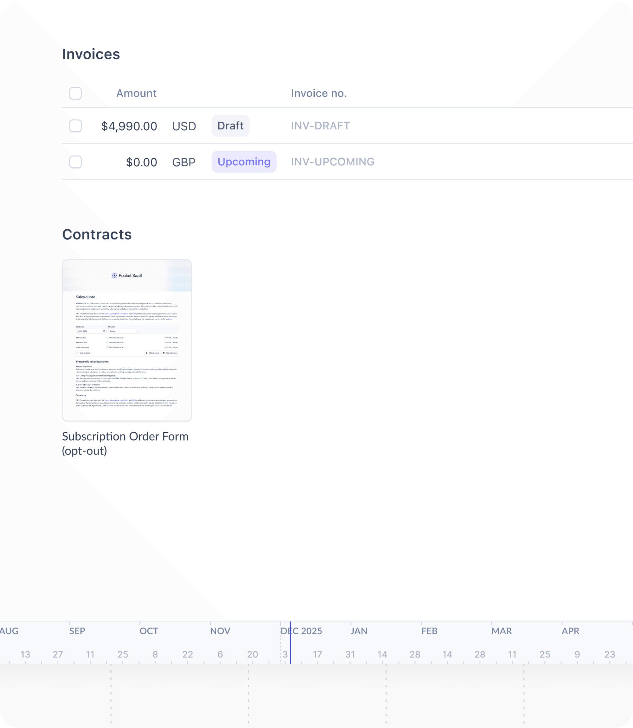 Invoices generated