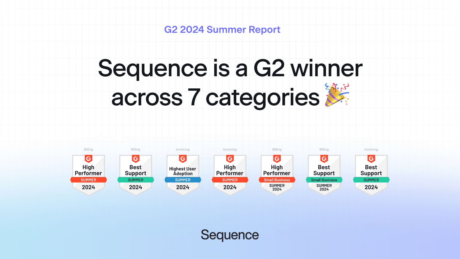 Sequence earns 7 badges in G2's Summer 2024 Report