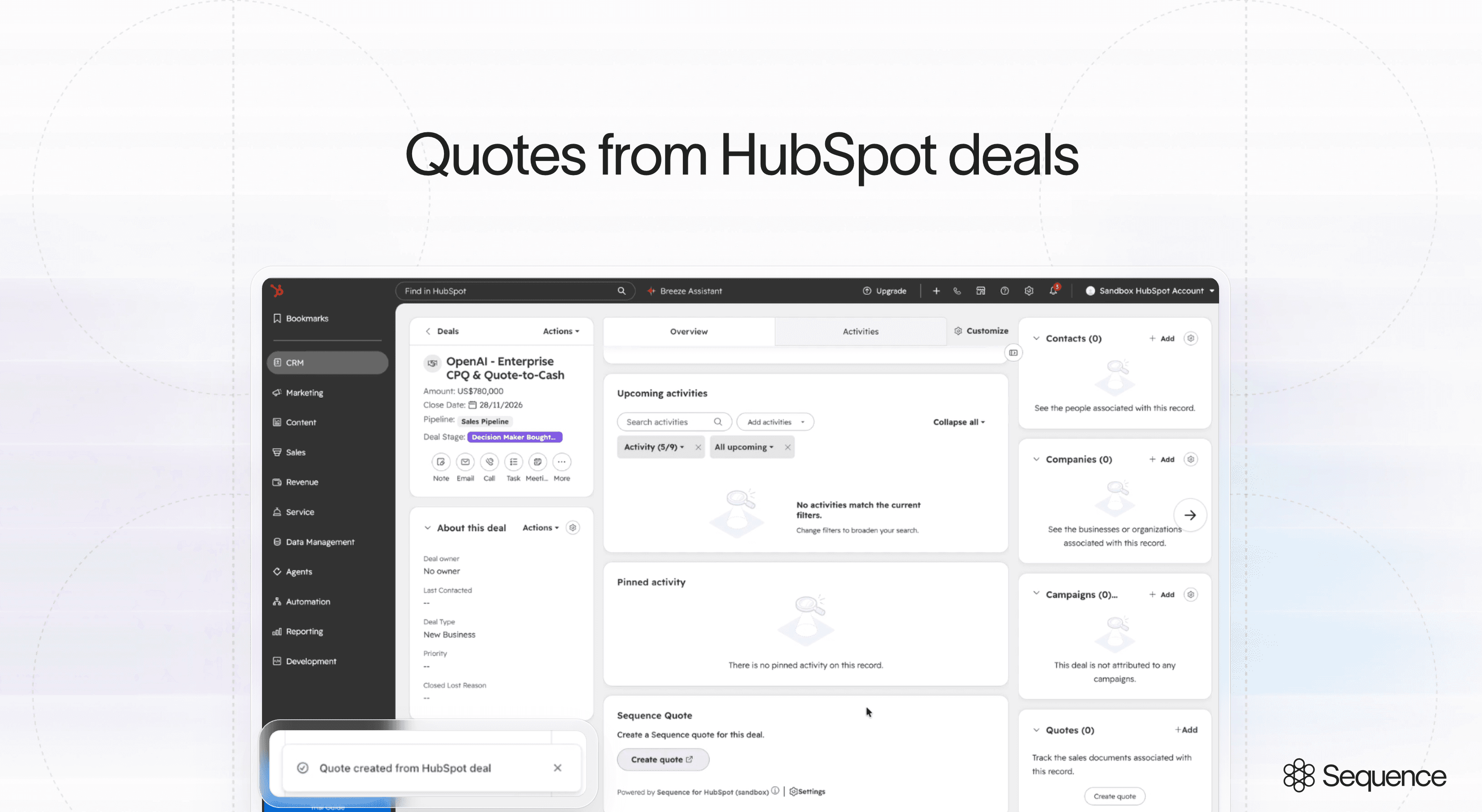 Quotes from Hubspot Deals
