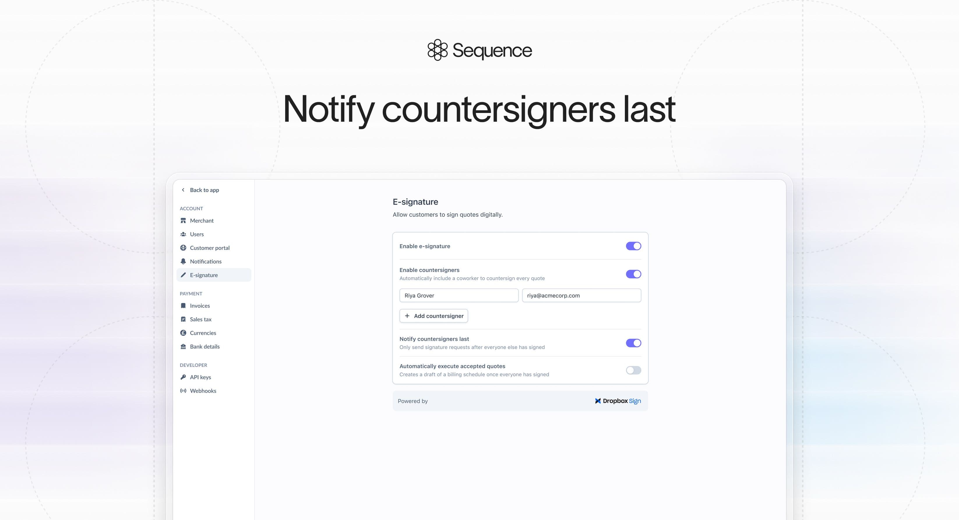Notify countersigners last